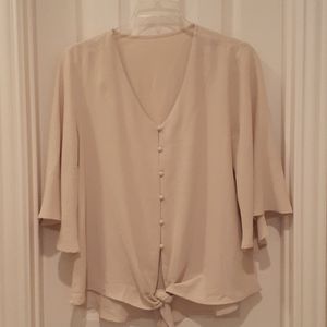 Bundle any 3 items for $20****  Woman's XL Cream Loose fitting blouse